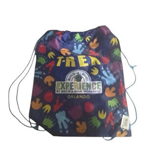 Build A Bear Green  Drawstring Bag T Rex Orlando Experience New RARE